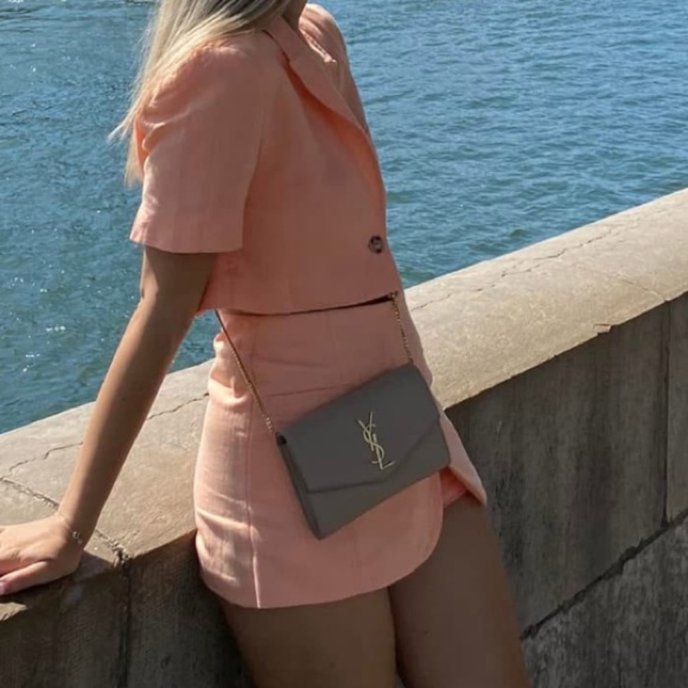 Zara Matching Peach Crop Jacket &Skirt/Shorts
